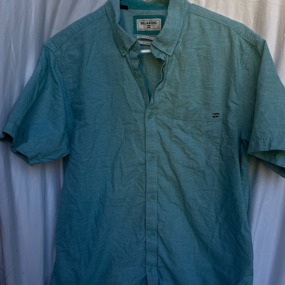 billabong button down short sleeve